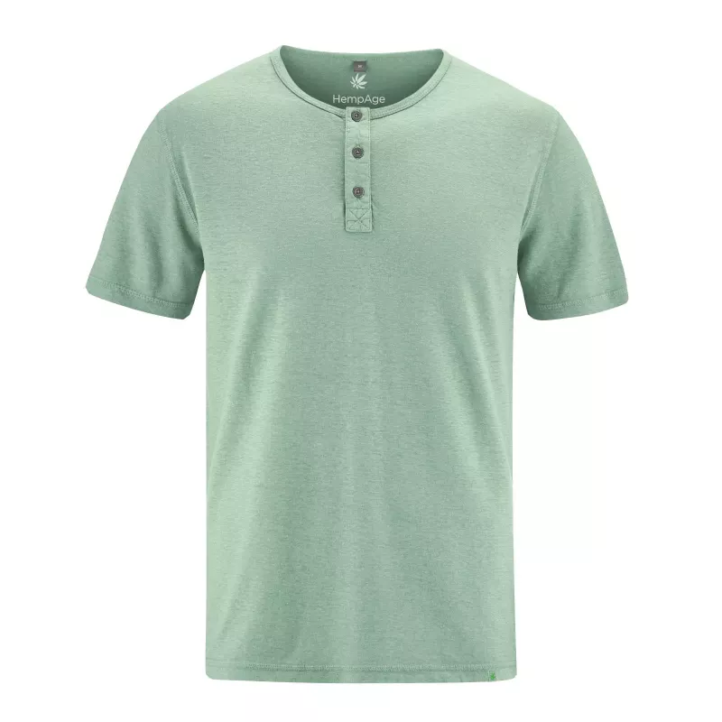 Short sleeve t-shirt with buttoned collar