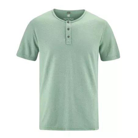 Short sleeve t-shirt with buttoned collar