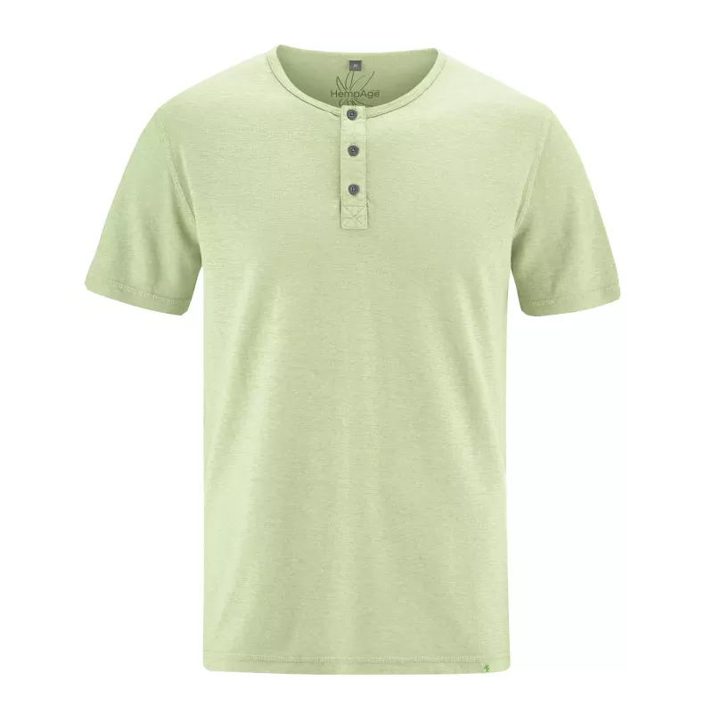 Short sleeve t-shirt with buttoned collar