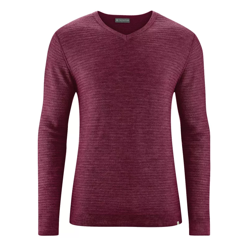 Men's man-neck sweater and wool