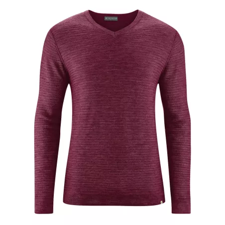 Men's man-neck sweater and wool