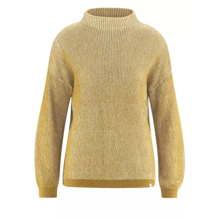Ribbed style sweater with up collar