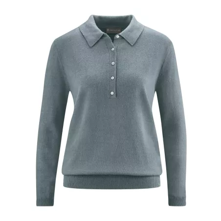 Pullover con camicia in stile polo colletto