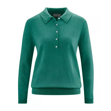 Pullover con camicia in stile polo colletto