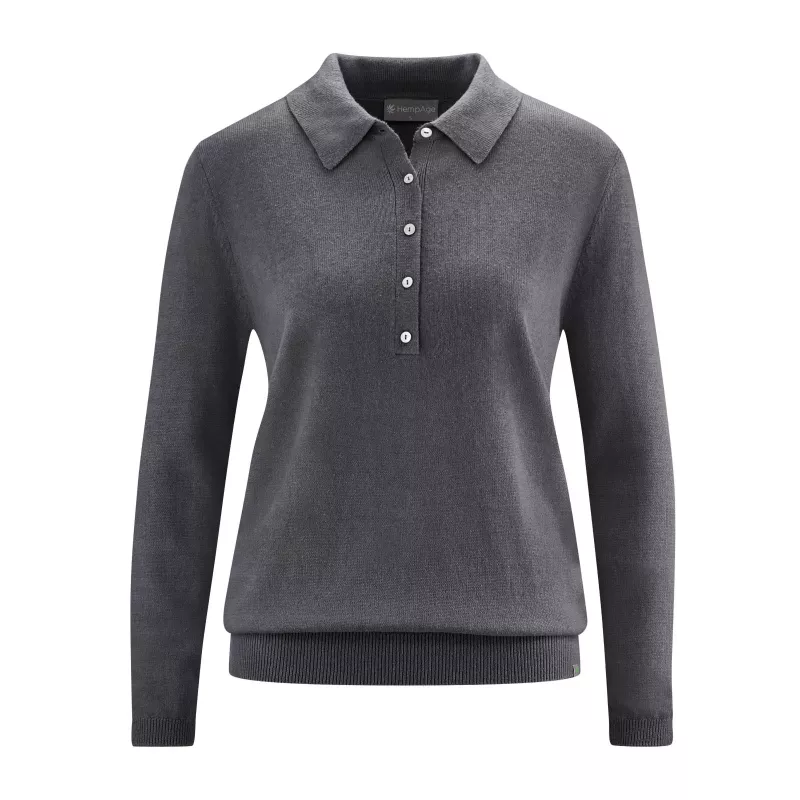 Pullover con camicia in stile polo colletto