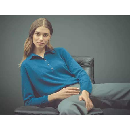 Pullover con camicia in stile polo colletto