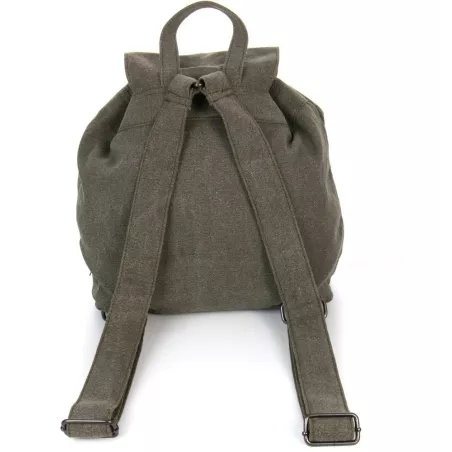 Zaino in tela e pelle
