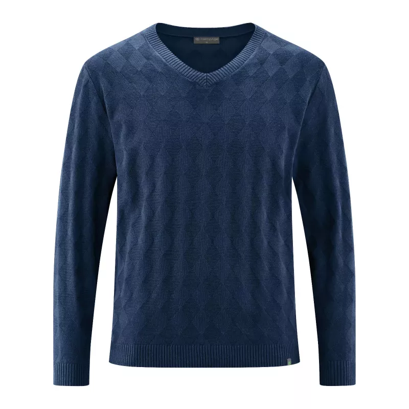 V-neck sweater in Hemp eco manager for men
