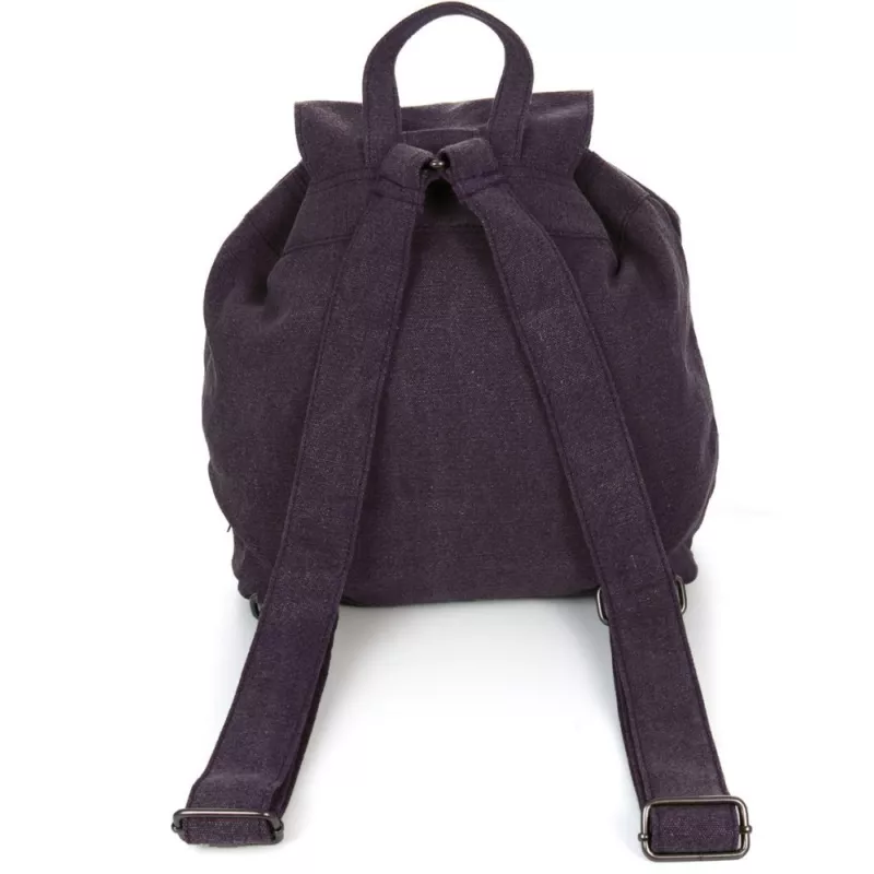 Canvas and leather backpack