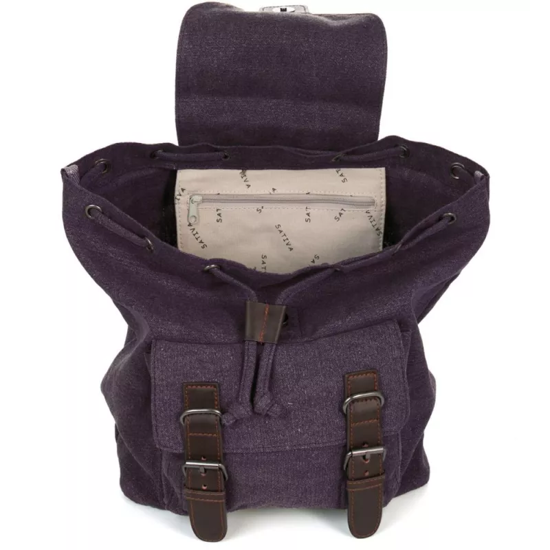 Mochila lona y cuero