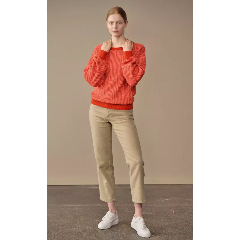 maglione con motivo a chevron