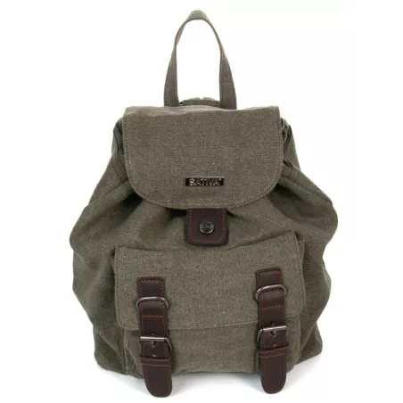 Rucksack aus Canvas und Leder