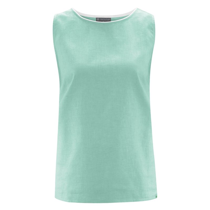 Ärmellose Bluse - Hanf und Bio-Baumwolle
