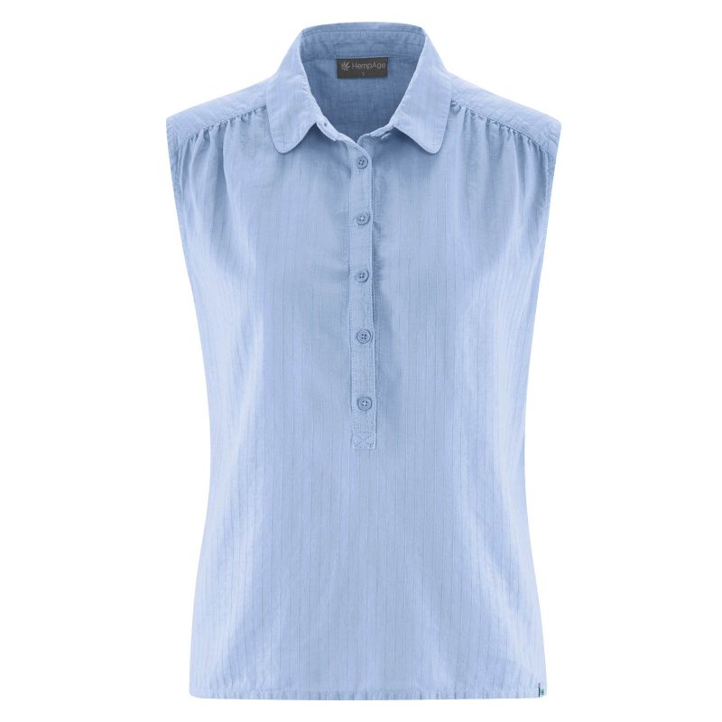 Ärmellose Bluse - Hanf und Bio-Baumwolle