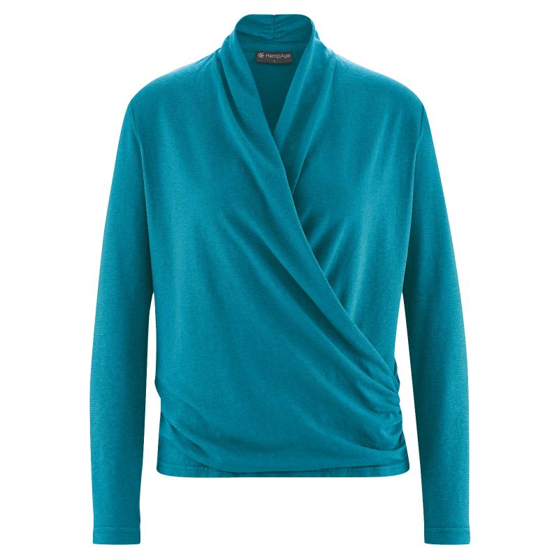 Long sleeve t-shirt chal collar - Organic cotton and hemp