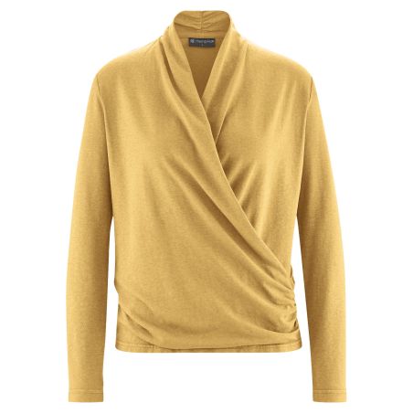 Long sleeve t-shirt chal collar - Organic cotton and hemp