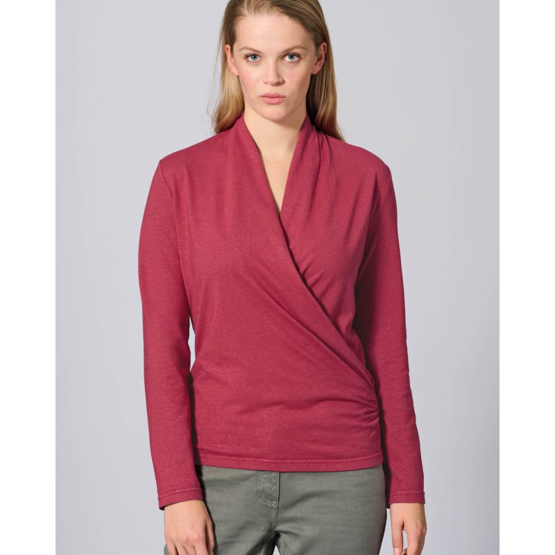 Lange Ärmel T-Shirt Chillenkragen - Bio-Baumwolle und Hanf