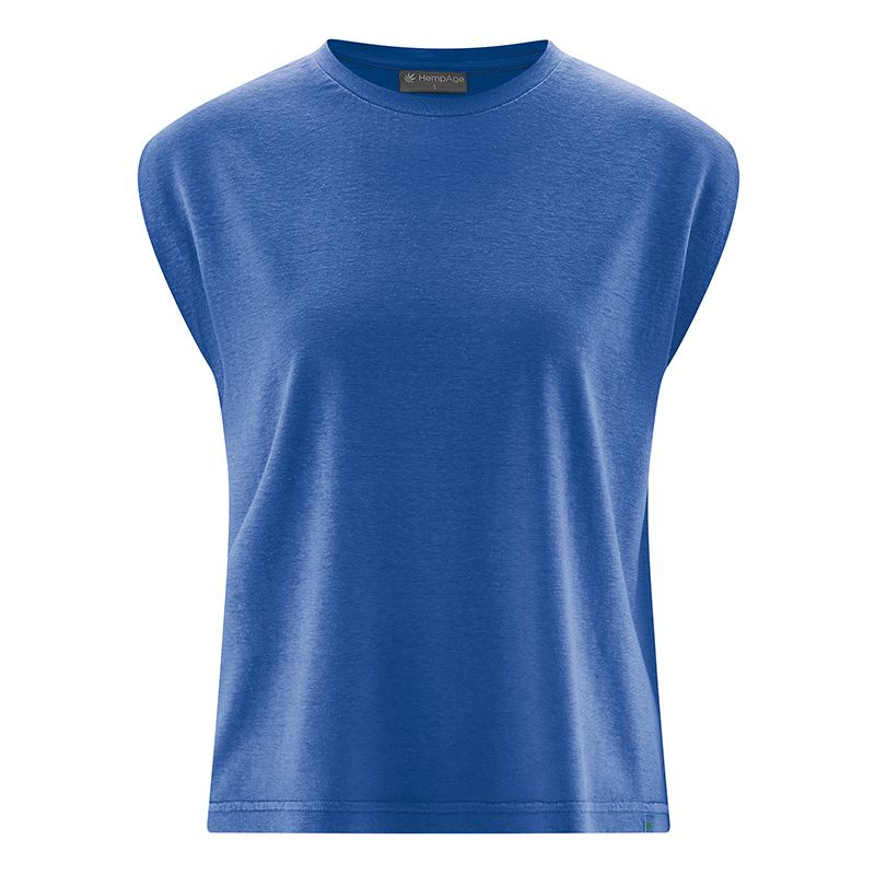 T-Shirt ärmelloser Jersey - Bio-Baumwolle und Hanf