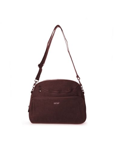 Halbmondförmige Tasche aus Hanf und Bio-Baumwolle