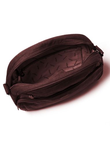 Bolsa en tela de cáñamo y algodón orgánico media luna