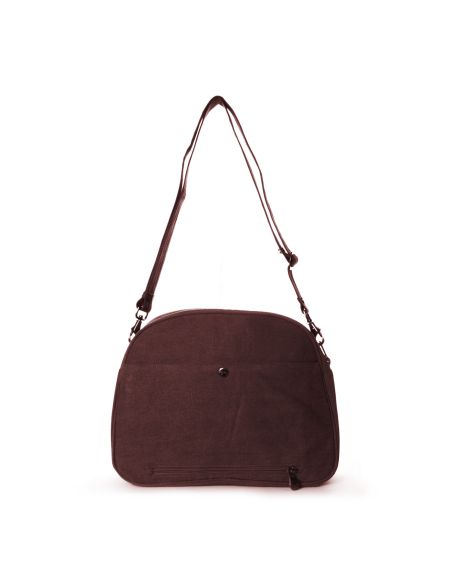 Bolsa en tela de cáñamo y algodón orgánico media luna