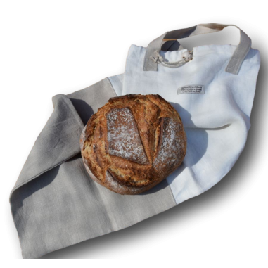 Bread in hemp bag