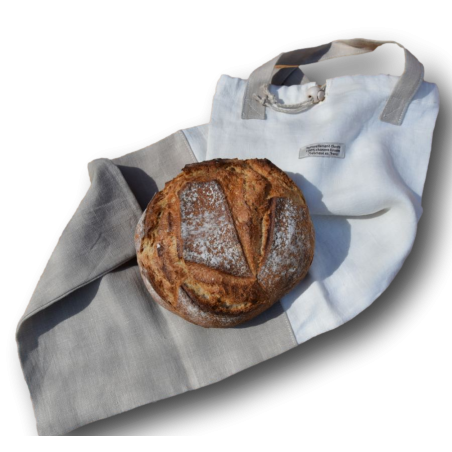 Bread in hemp bag
