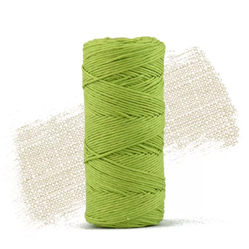 Hilo de cáñamo sin cera 0,8 mm – 90 m – Cultivado y teñido en Europa