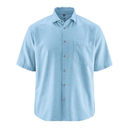 Camicia a righe a maniche corte - canapa e cotone biologico