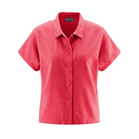 Blouse à rayures avec col tissé - Chanvre et Coton bio