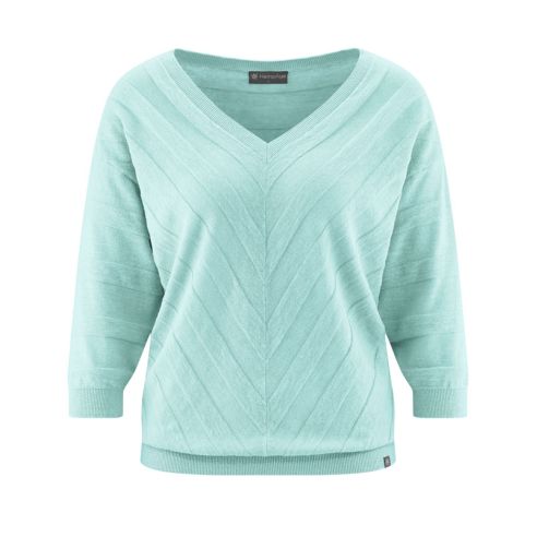 Diagonal stripes sweater - cotton and organic hemp