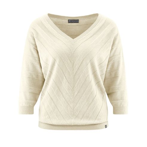 Diagonale Streifen Pullover - Baumwolle und organischer Hanf