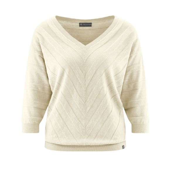 Diagonale Streifen Pullover - Baumwolle und organischer Hanf