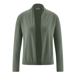 Giacca con maglia con collo a scialle di scialle slub - canapa e cotone organico