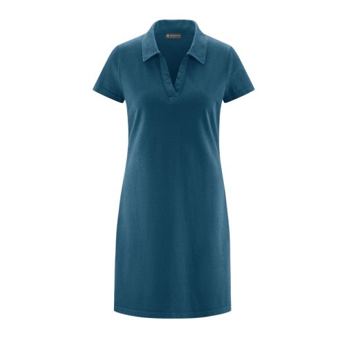 Vestido con cuello en jersey piqué - algodón orgánico y cáñamo