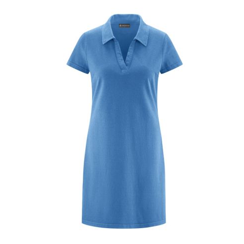 Dress with collar in piqué jersey - Organic cotton and hemp