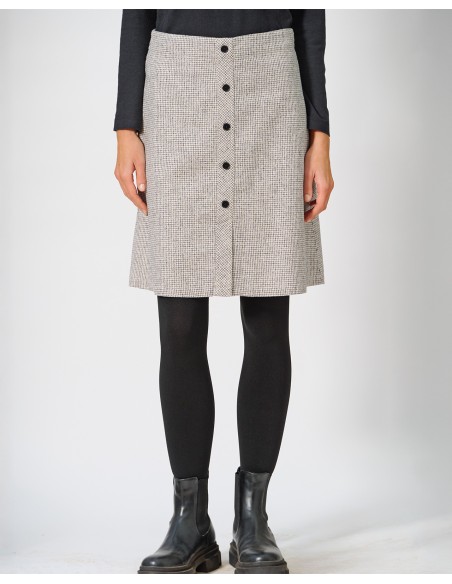 Hydue foot skirt mid-long hemp cotton