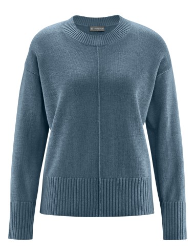 Cotton hemp mesh sweater