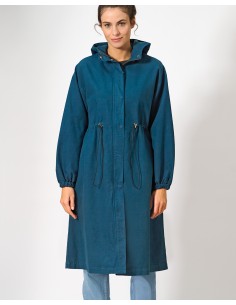 Manteau pluie capuche coton chanvre 2
