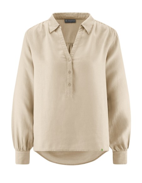 Blusa de cáñamo de algodón orgánico