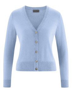 Gilet court maille chanvre coton