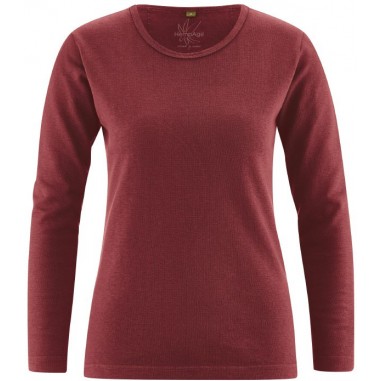 La camiseta de cuello redondo de cáñamo de algodón orgánico 