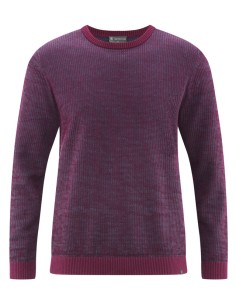 Embossed mesh sweater organic cotton hemp