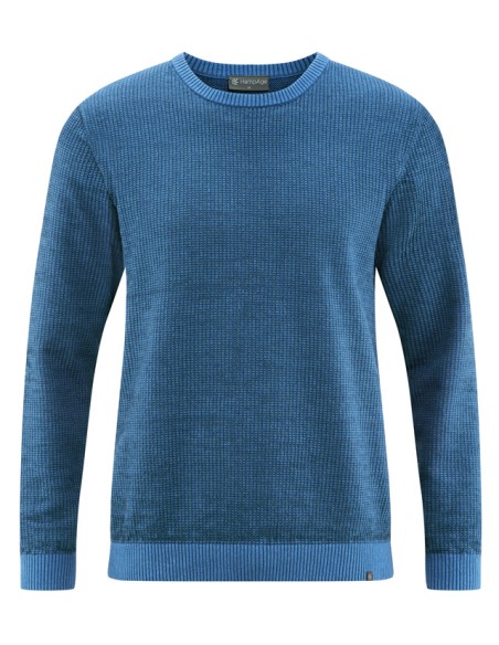 Pull maille gaufrée chanvre coton biologique