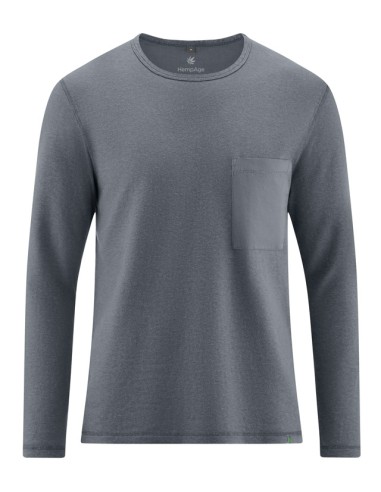 T-shirt maniche lunghe in cotone di canapa