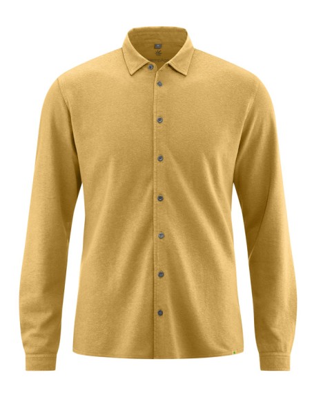 Camicia casual in flammé jersey canapa