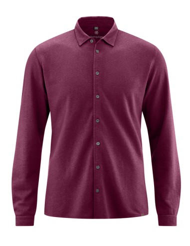 Camicia casual in flammé jersey canapa
