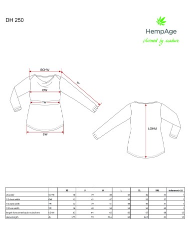 Cáñamo y algodón orgánico benign collar tunic