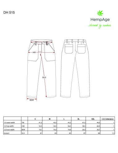 Pantalones de baldosas de cáñamo