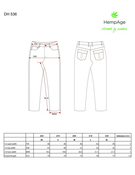 Jeans da donna canapa